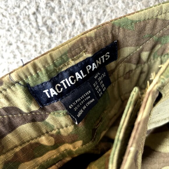 Tactical Camouflage Pants with Knee Pads Military Camp Hiking Trousers 30x32 - Picture 3 of 6